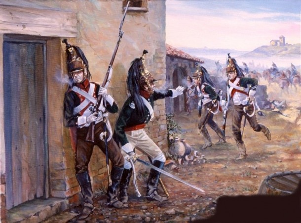 Tropas francesas nos combates em Portugal na primeira d&eacute;cada do s&eacute;culo XIX.